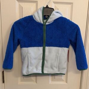Blue and White Kids Fleece Hoodie